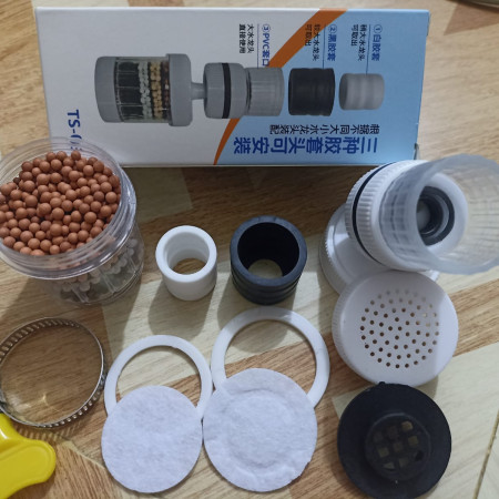 6 Layer 360 Degree Rotate Water Filter Faucet Water Purifier Nozzle Coconut Charcoal Medical Stone Kitchen Accessories Home Water Filter - 1pcs