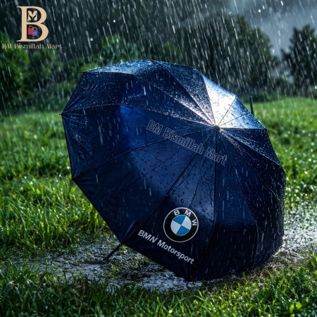 BMW Premium Auto Open-Close 16 Ribs Umbrella -(Blue)