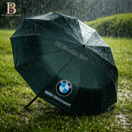 BMW Premium Auto Open-Close 16 Ribs Umbrella -(Olive)